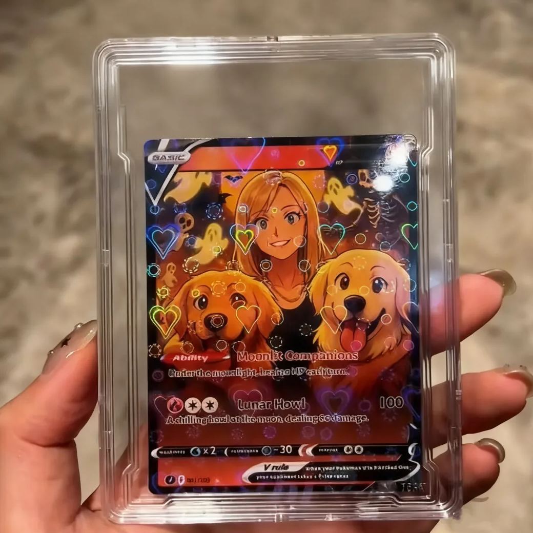 Tarjeta Coleccionable De Halloween Personalizada: Convierte A Tu Mascota En Una Espeluznante Tarjeta De Pokémon. Regalo De Halloween Personalizado Para Mascotas. - santacalcetines