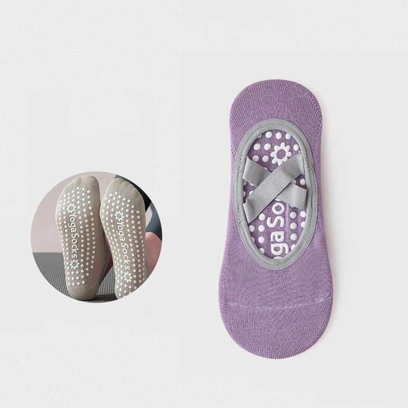 Calcetines De Agarre De Pilates Para Mujer Calcetines De Agarre De Yoga Calcetines De Agarre Antideslizantes, Calcetines De Piso Elásticos Suaves - santacalcetines