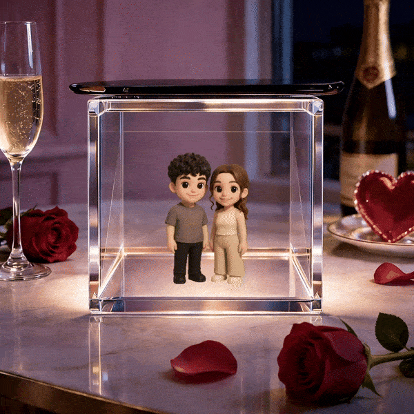 Cajas Lumina Holográficas Para Enamorados | Material Holográfico De Alta Transmitancia, Imagen Holográfica, Regalo De San Valentín - santacalcetines
