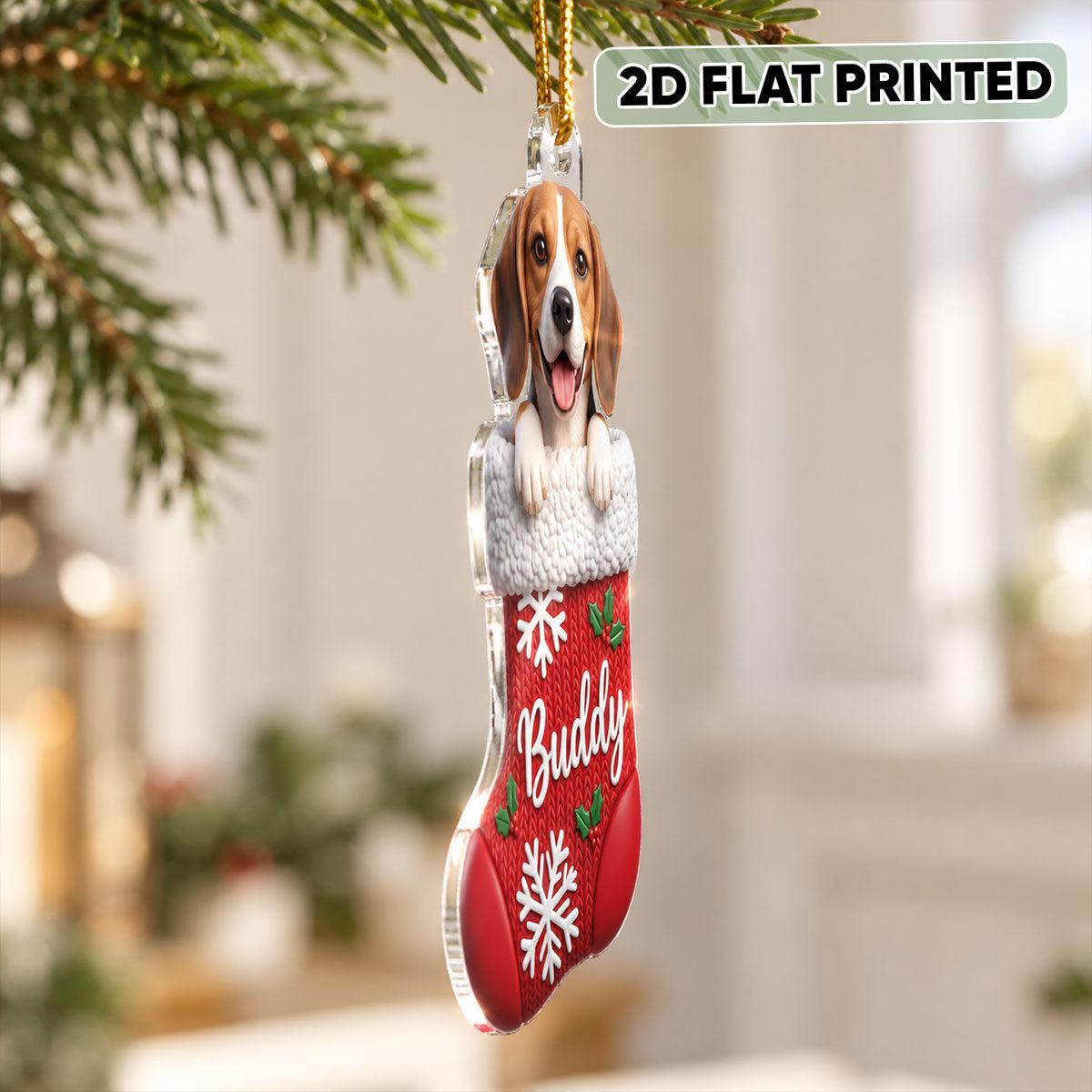 Medias Personalizadas Para Mascotas Para Perros Y Gatos - Adorno Acrílico Personalizado - Regalo De Navidad Para Mamá Gato Perro - santacalcetines
