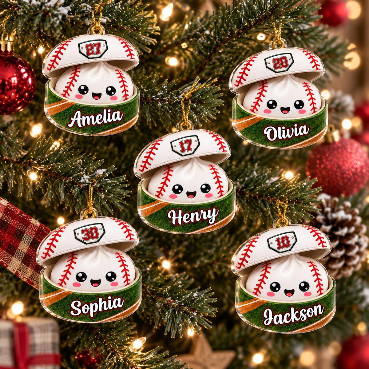 Juegos De Pelota Personalizados Dumpling Squishy Style - Adorno Acrílico Personalizado - Regalo De Navidad Para Hija, Hijo Y Nietos - santacalcetines