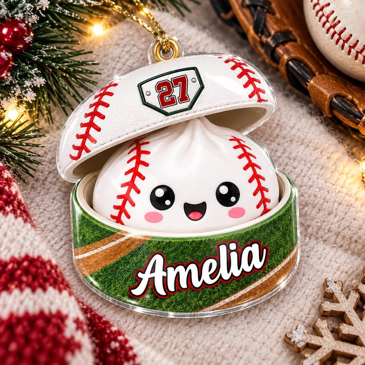 Juegos De Pelota Personalizados Dumpling Squishy Style - Adorno Acrílico Personalizado - Regalo De Navidad Para Hija, Hijo Y Nietos - santacalcetines