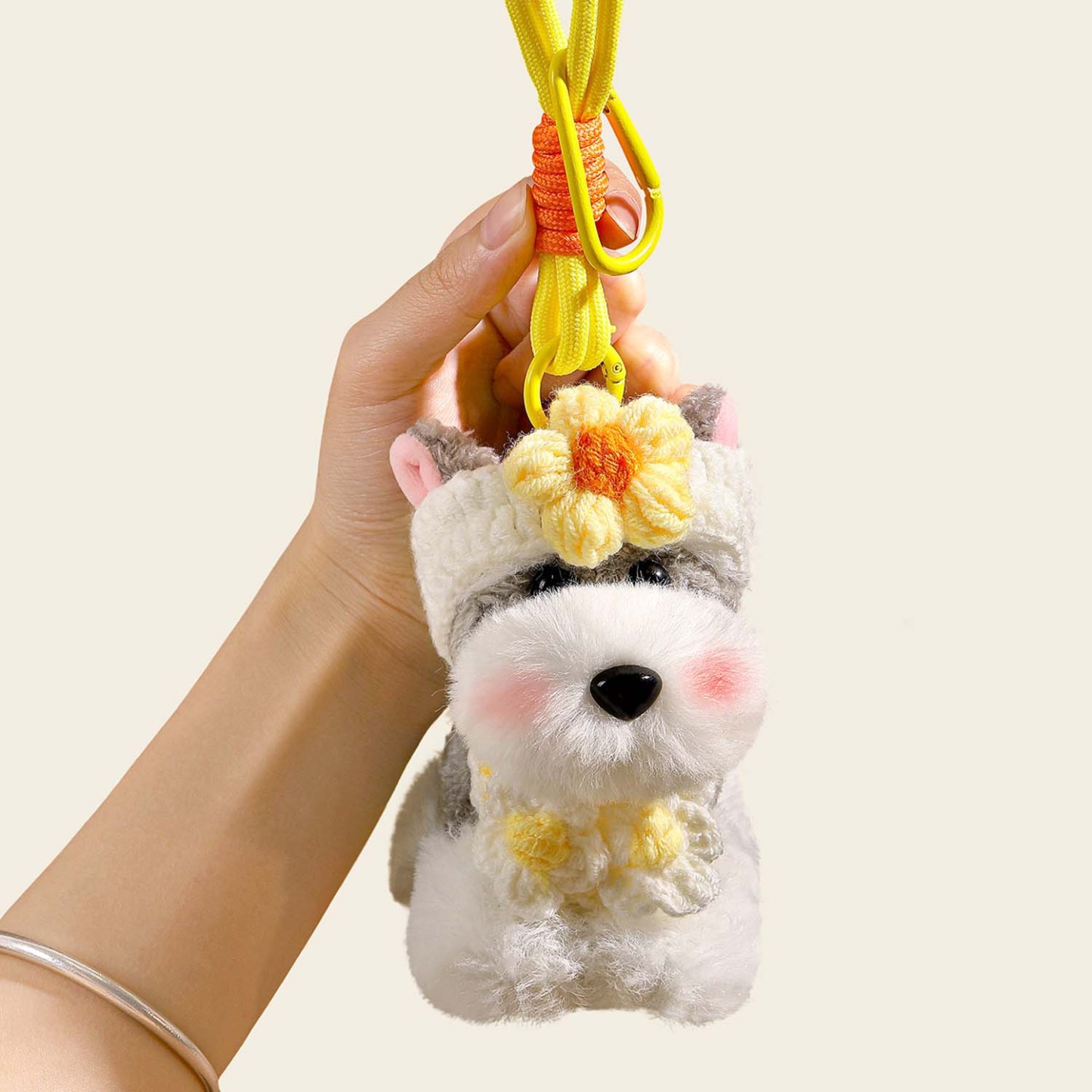 Llavero Con Dije De Perro Adorable: Un Accesorio Encantador Para Bolsos De Niñas, Un Elegante Colgante Para Bolso Y Un Regalo Perfecto. - santacalcetines