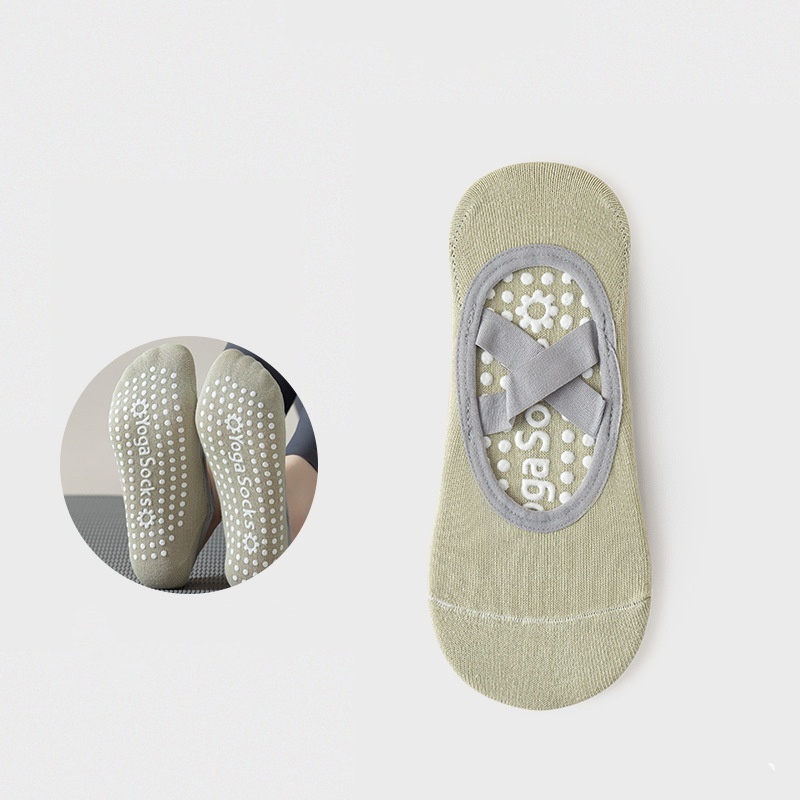 Calcetines De Agarre De Pilates Para Mujer Calcetines De Agarre De Yoga Calcetines De Agarre Antideslizantes, Calcetines De Piso Elásticos Suaves - santacalcetines
