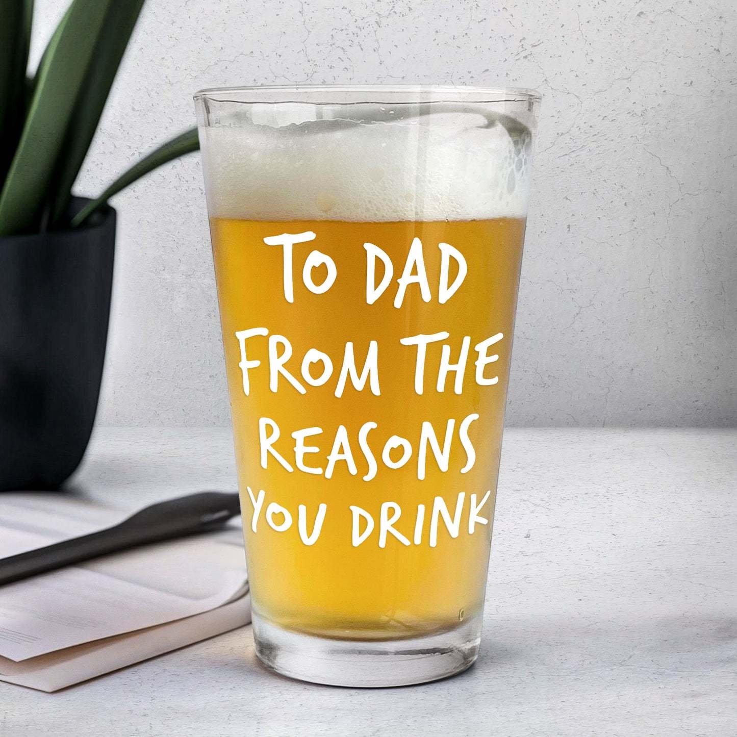 De Las Razones Por Las Que Bebes Regalos Del Día Del Padre Para Papá - Vaso De Cerveza Personalizado - santacalcetines