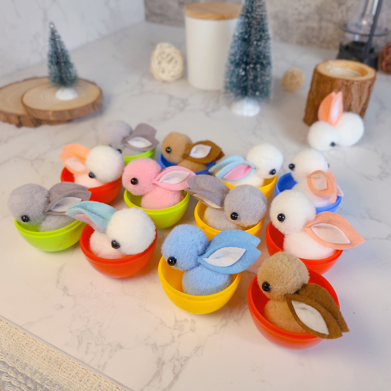 Huevos De Pascua Con Nombre Personalizado, Cestas De Pascua Rellenas Con Conejitos De Pascua. - santacalcetines