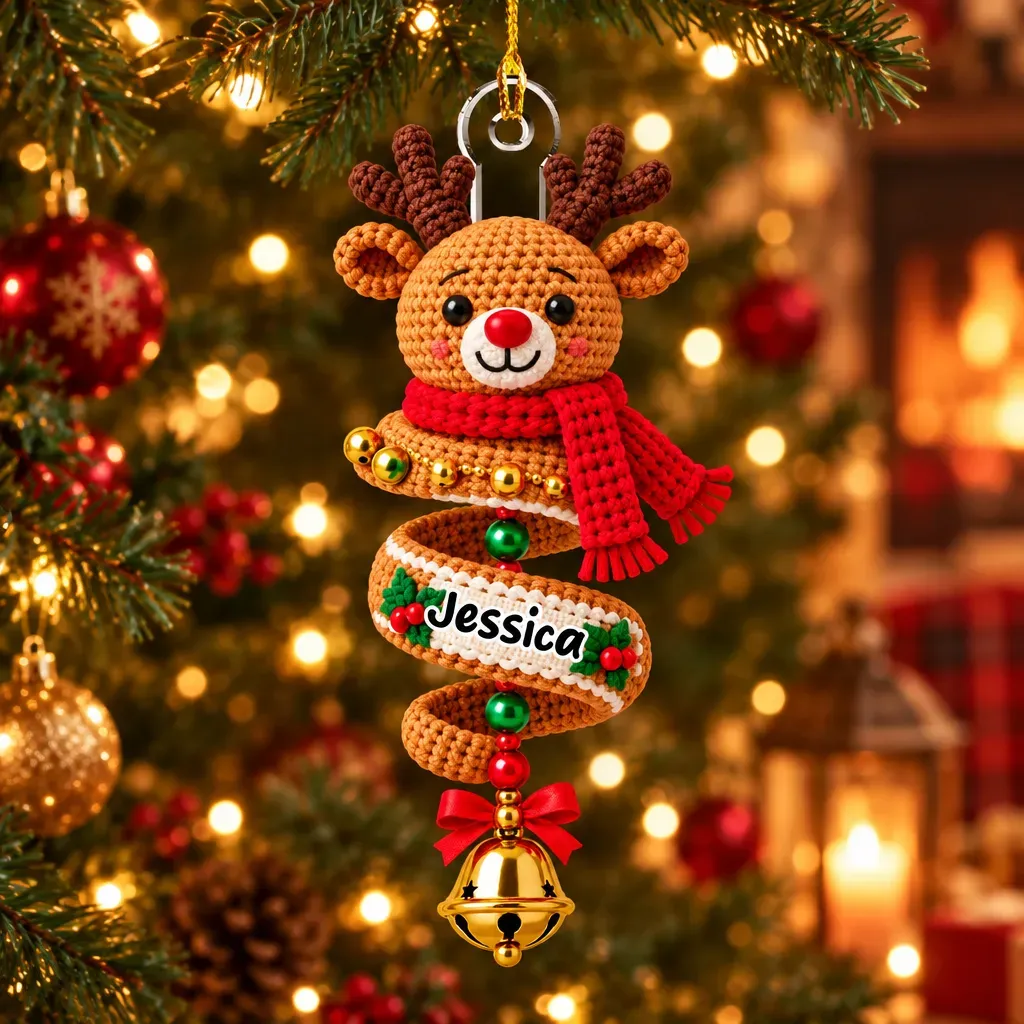 Adorno Familiar Personalizado, Regalo De Navidad Para Miembros De La Familia • Merry Little Miracle - Adorno Acrílico Personalizado - santacalcetines