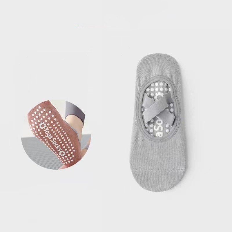 Calcetines De Agarre De Pilates Para Mujer Calcetines De Agarre De Yoga Calcetines De Agarre Antideslizantes, Calcetines De Piso Elásticos Suaves - santacalcetines