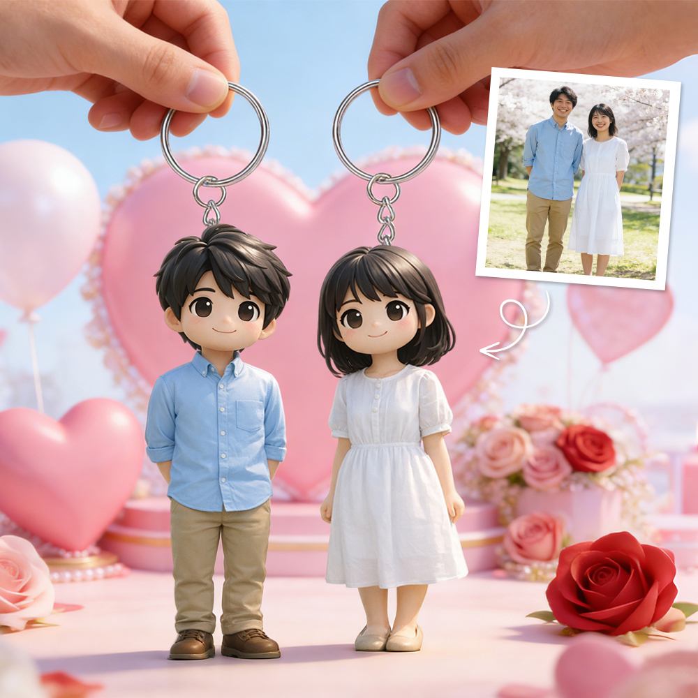 Portachiavi Con Minifigure 3d Personalizzato, Ciondolo Per Zaino Personalizzato Da Foto