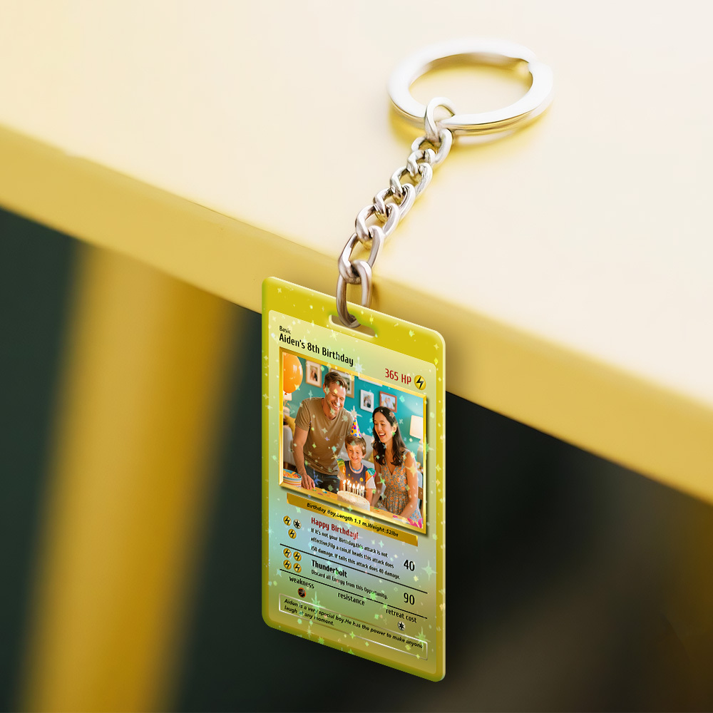 Portachiavi In Stile Cartone Animato Personalizzato, Regalo Perfetto, Regalo Personalizzato Con Cartone Animato Con Foto E Testo, Portachiavi In Acrilico - mymoonlampit