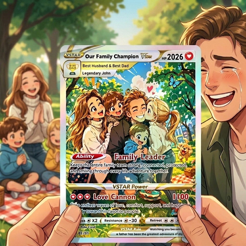Biglietto Da Allenamento Personalizzato - Biglietto Personalizzato In Stile Fumetto Anime Alla Moda Per Papà - Regalo Perfetto Da Moglie E Figli Buona Festa Del Papà - mymoonlampit