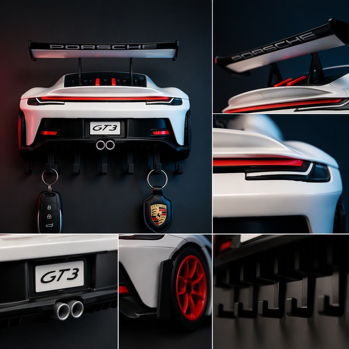 Portachiavi A Forma Di Alettone Posteriore In Stile Racing – Regalo Premium A Tema Auto Sportiva Per Uomo, Decorazione Per Le Feste E Organizer Per Chiavi Da Ingresso - mymoonlampit