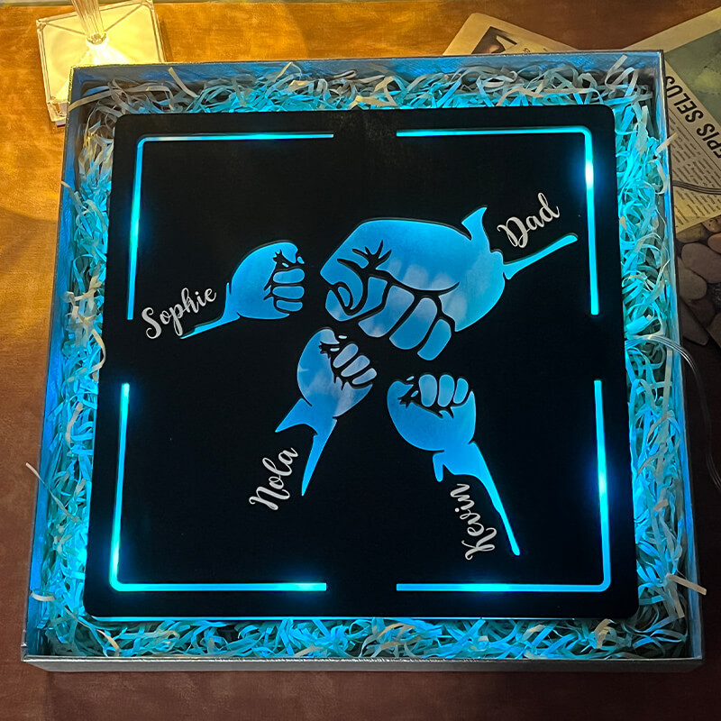 Lampada In Legno Personalizzata Per La Festa Del Papà, Regalo Per Papà