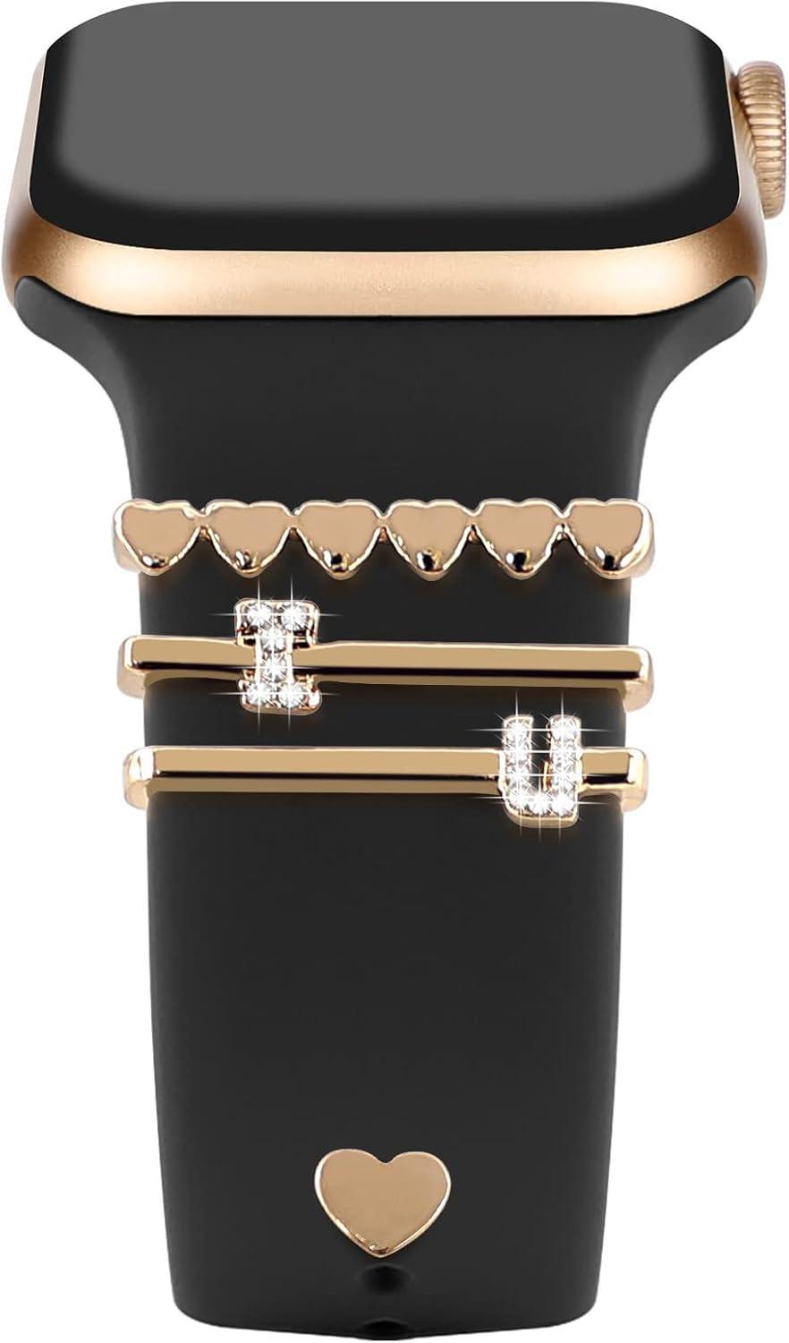 Charm Fashion Anello Decorativo Per Apple Watch Cinturino In Silicone 