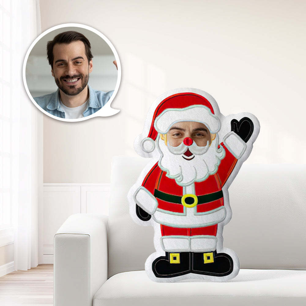 Regalo Di Natale Personalizzato Babbo Natale Minime Cuscino Da Tiro Unico Babbo Natale Personalizzato In Un Cenno Cuscino Da Tiro - fotolampadaluna