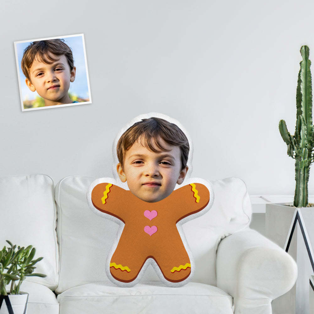 Foto Del Viso Personalizzata Minime Doll Unico Personalizzato Cute Running Gingerbread Man Il Regalo Più Divertente - fotolampadaluna