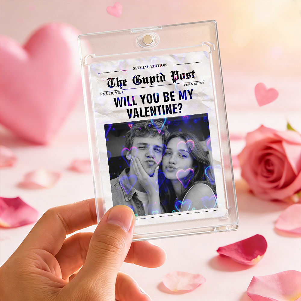 Biglietto Di San Valentino Personalizzato Per Coppie: Vuoi Essere Il Mio/la Mia Fidanzata? Modello Di Giornale, Regalo Romantico Di San Valentino Per Coppie, Ricordo Unico Da Collezione. - mymoonlampit