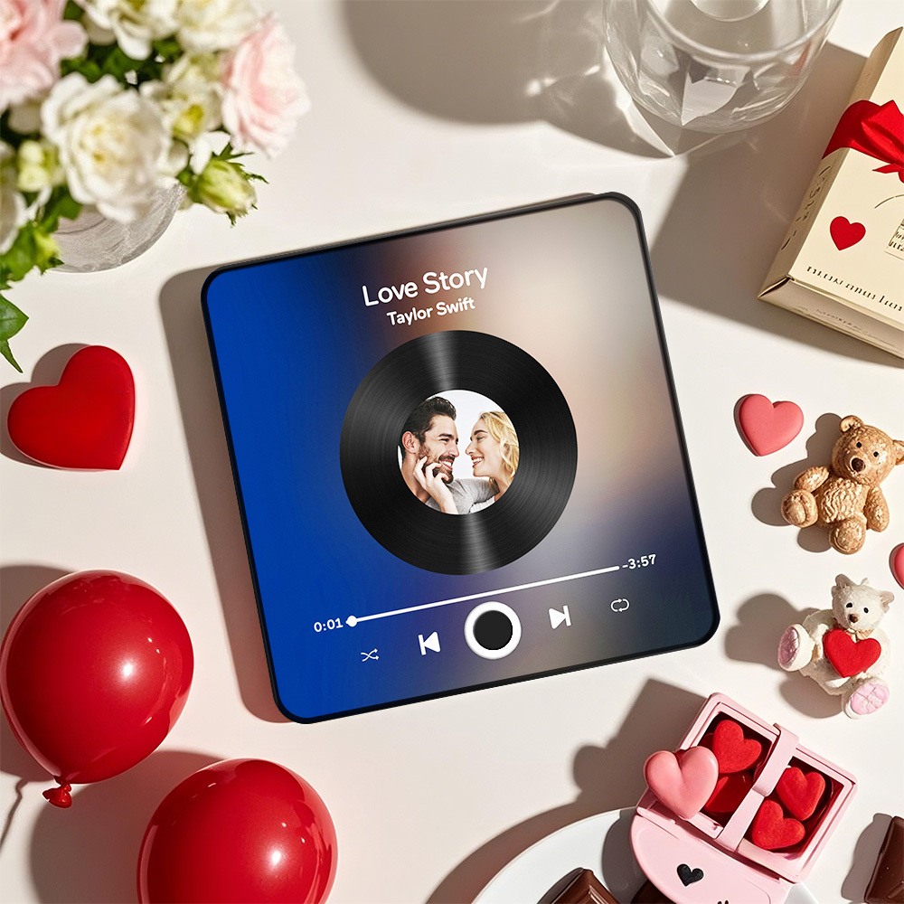 Album Fotografico Personalizzato Per La Festa Della Mamma, Magnete Da Frigorifero, Adesivo Fotografico Da Parete Con Musica, Movimento Musicale Riproducibile Senza Telefono Cellulare, Magnete Da Frigorifero Musicale Pro, Può Riprodurre Brani - mymoonlampit