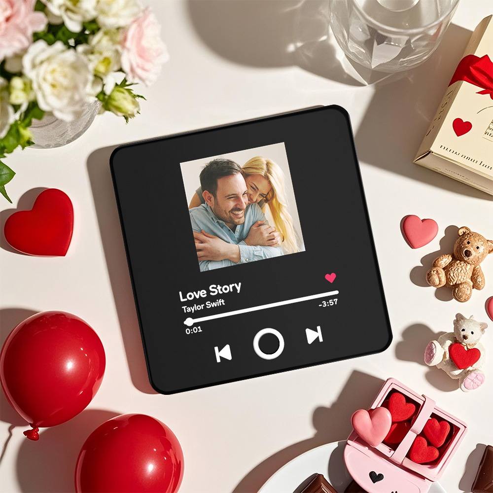 Album Fotografico Personalizzato Per La Festa Della Mamma, Magnete Da Frigorifero, Adesivo Fotografico Da Parete Con Musica, Movimento Musicale Riproducibile Senza Telefono Cellulare, Magnete Da Frigorifero Musicale Pro, Può Riprodurre Brani - mymoonlampit