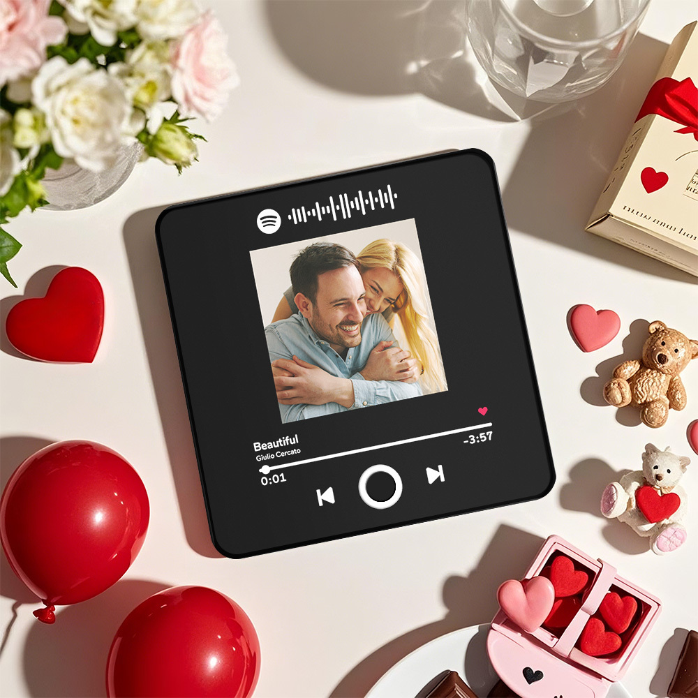 Album Fotografico Personalizzato Per La Festa Della Mamma, Magnete Da Frigorifero, Adesivo Fotografico Da Parete Con Musica, Movimento Musicale Riproducibile Senza Telefono Cellulare, Magnete Da Frigorifero Musicale Pro, Può Riprodurre Brani - mymoonlampit