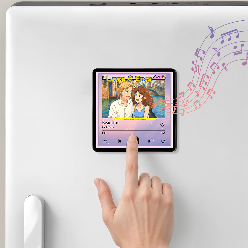 Magnete Da Frigorifero Con Foto Di Cartoni Animati Personalizzata, Riproducibile Senza Telefono Cellulare, Magnete Da Frigorifero Con Foto Musicale Per La Persona Amata - mymoonlampit