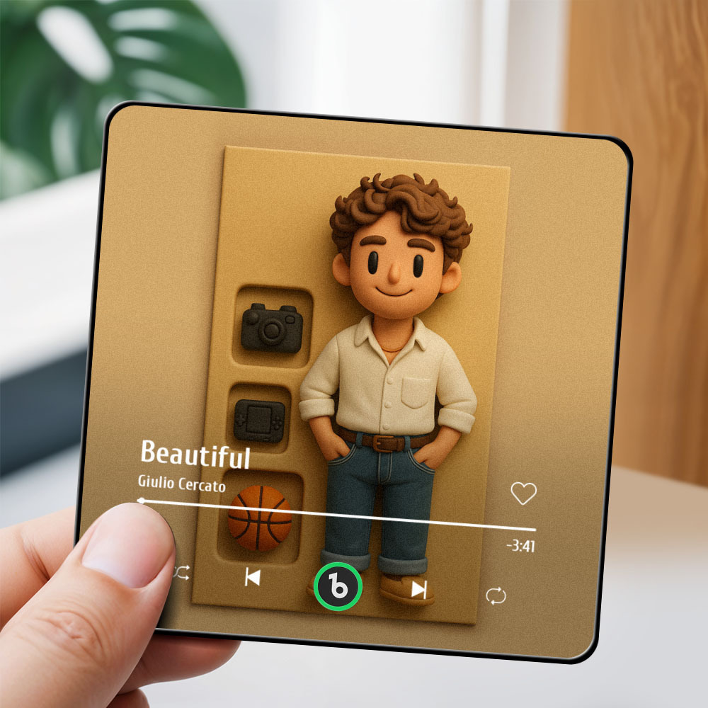 Ritratti Di Action Figure Personalizzate A Figura Intera, Magneti Per Frigorifero Musicali, Cornice Per Foto Personalizzata In Stile Argilla - mymoonlampit