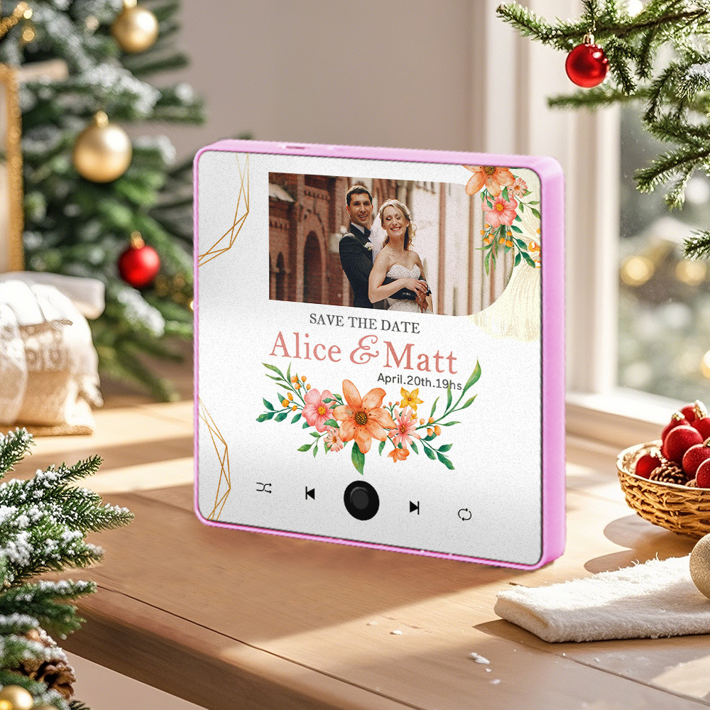 Magnete Da Frigorifero Personalizzato Con Musica Per Matrimonio, Regalo Di Natale Per Coppie. I Magneti Musicali Personalizzati Possono Riprodurre Brani - mymoonlampit