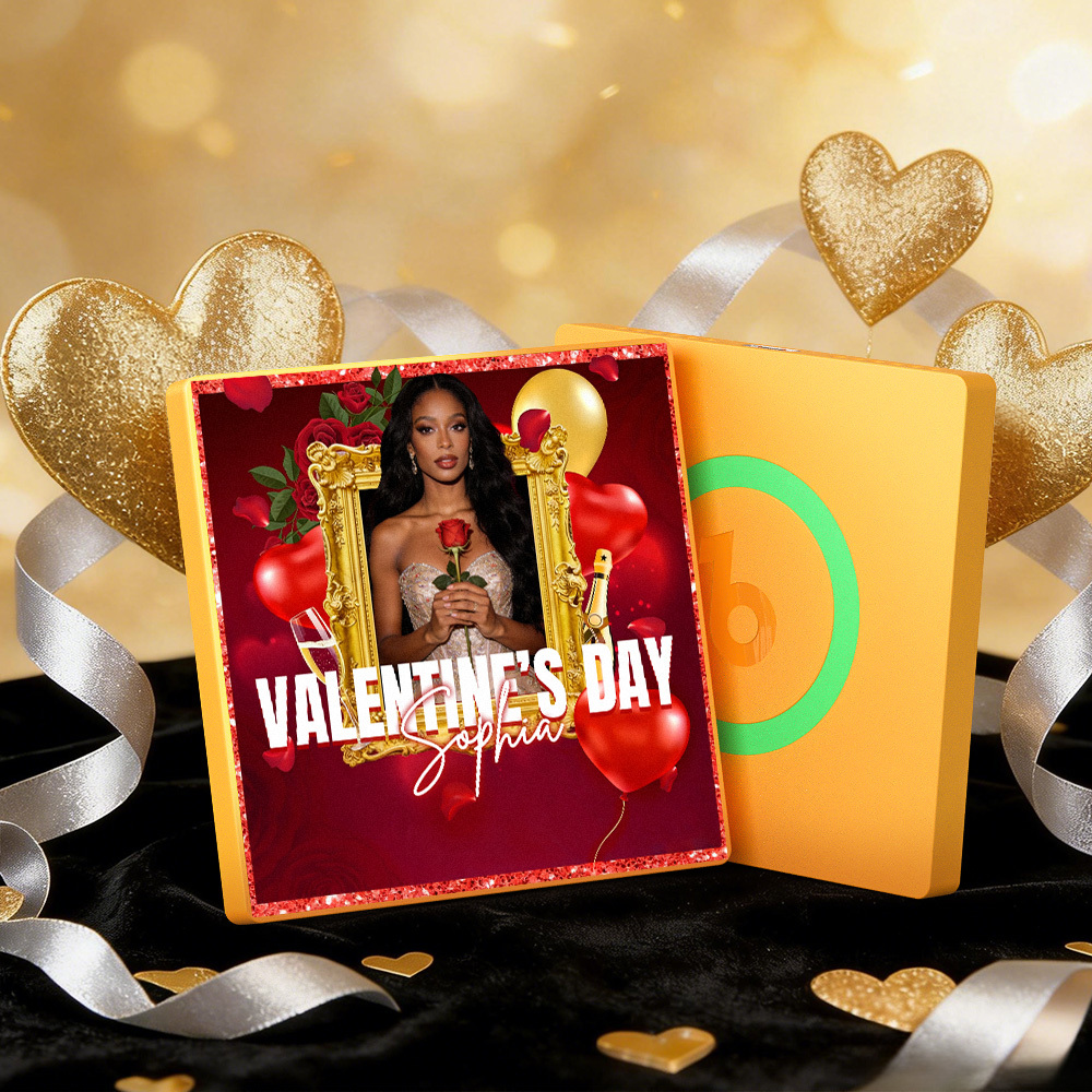 Magneti Da Frigorifero Musicali Personalizzati, Cornice Colorata, Album, Magnete Da Frigorifero, Può Riprodurre Canzoni, Cuore E Palloncino, Regalo Di San Valentino - mymoonlampit