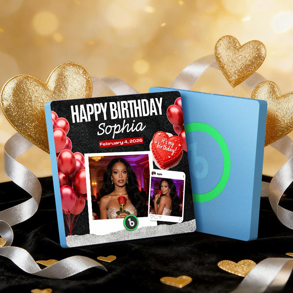 Magneti Da Frigorifero Musicali Personalizzati, Cornice Colorata, Album, Magnete Da Frigorifero, Può Riprodurre Canzoni, Cuore E Palloncino, Regalo Di San Valentino - mymoonlampit