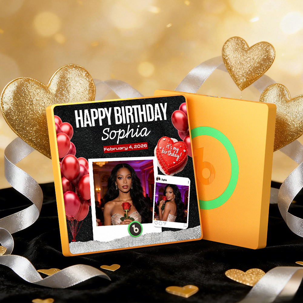 Magneti Da Frigorifero Musicali Personalizzati, Cornice Colorata, Album, Magnete Da Frigorifero, Può Riprodurre Canzoni, Cuore E Palloncino, Regalo Di San Valentino - mymoonlampit