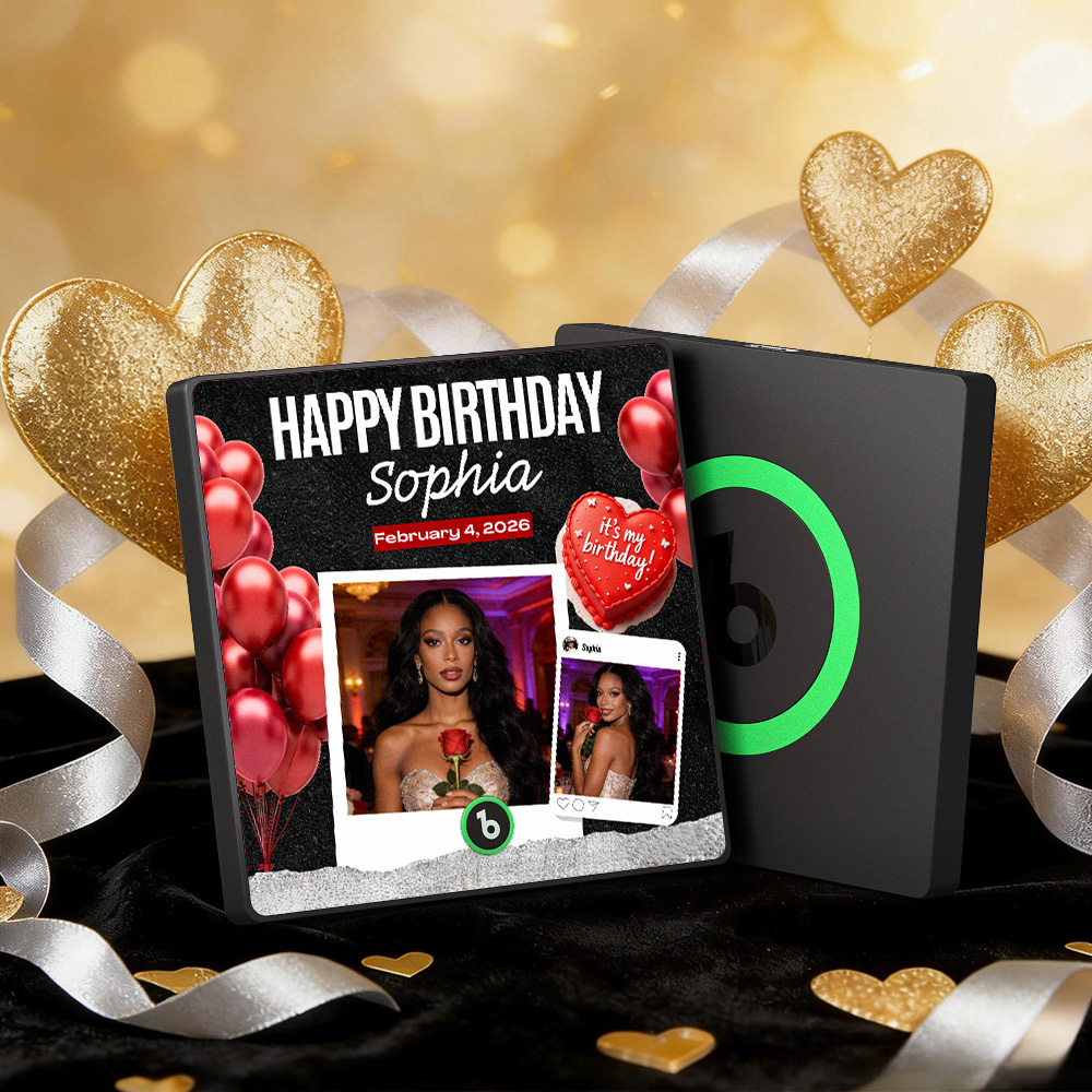 Magneti Da Frigorifero Musicali Personalizzati, Palloncino Rosso, Cornice Colorata, Album, Magnete Da Frigorifero, Può Riprodurre Canzoni, Regalo Di San Valentino