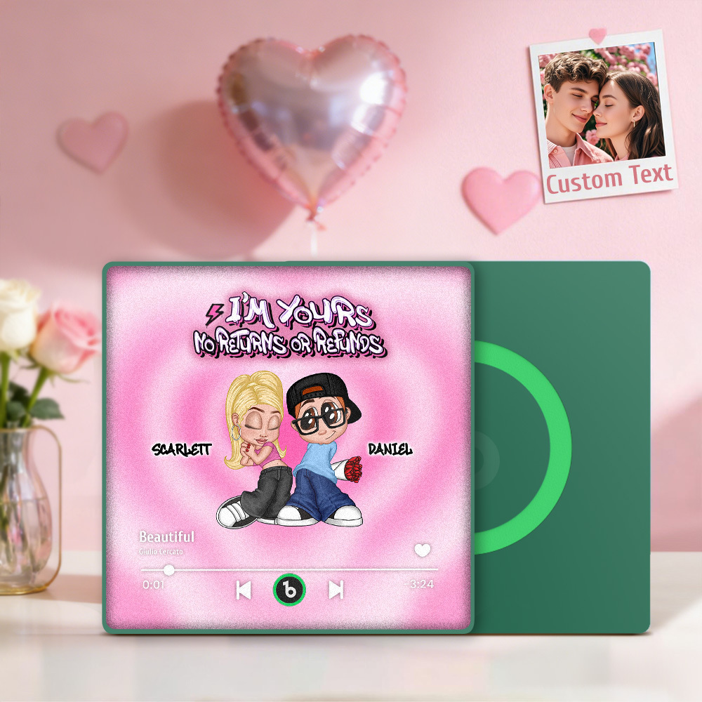 Magnete Da Frigorifero Con Lettore Musicale In Stile Y2k Personalizzato, Testo Personalizzato, Magnete Da Frigorifero Con Musica Personalizzata, Cornice Con Nomi Personalizzati, Regalo Per Coppie - mymoonlampit