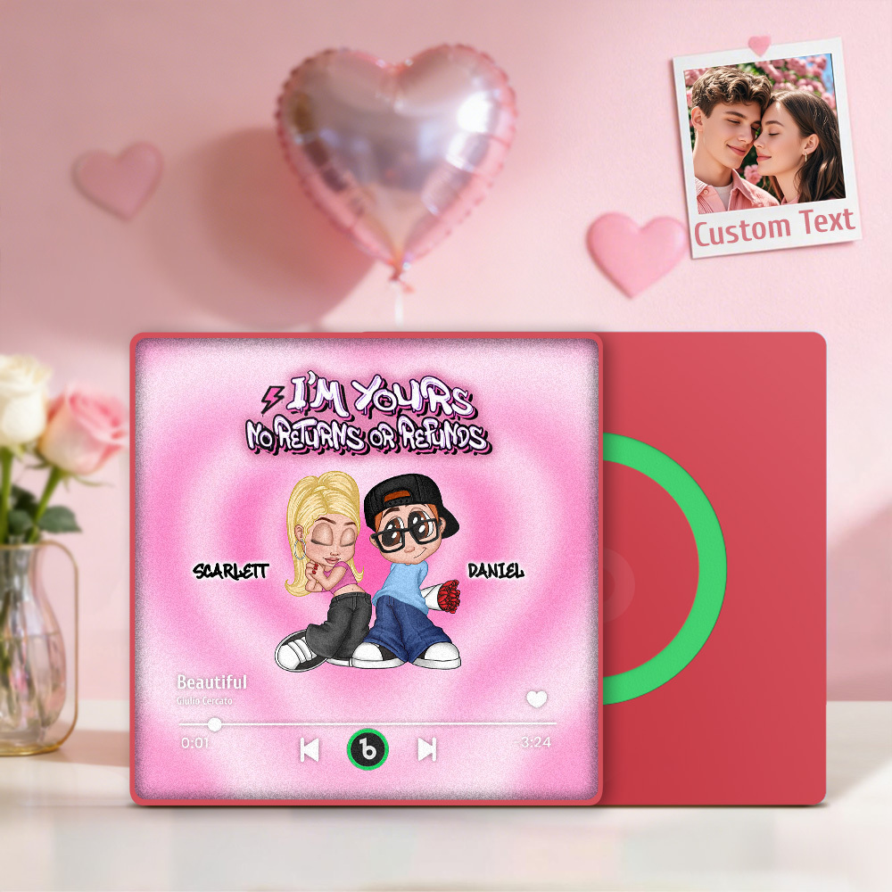 Magnete Da Frigorifero Con Lettore Musicale In Stile Y2k Personalizzato, Testo Personalizzato, Magnete Da Frigorifero Con Musica Personalizzata, Cornice Con Nomi Personalizzati, Regalo Per Coppie - mymoonlampit