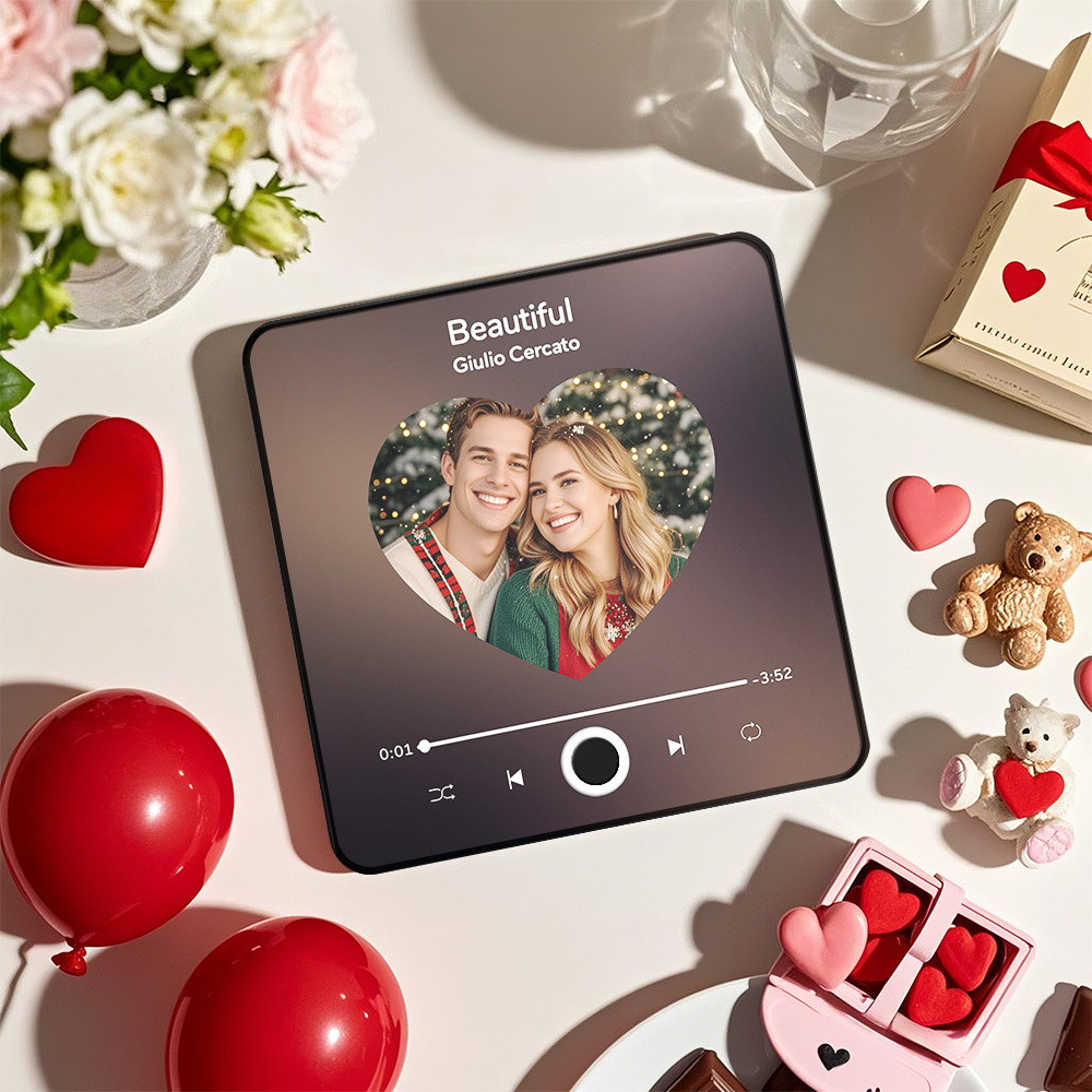 Album Fotografico Personalizzato Per La Festa Della Mamma, Magnete Da Frigorifero, Adesivo Fotografico Da Parete Con Musica, Movimento Musicale Riproducibile Senza Telefono Cellulare, Magnete Da Frigorifero Musicale Pro, Può Riprodurre Brani - mymoonlampit