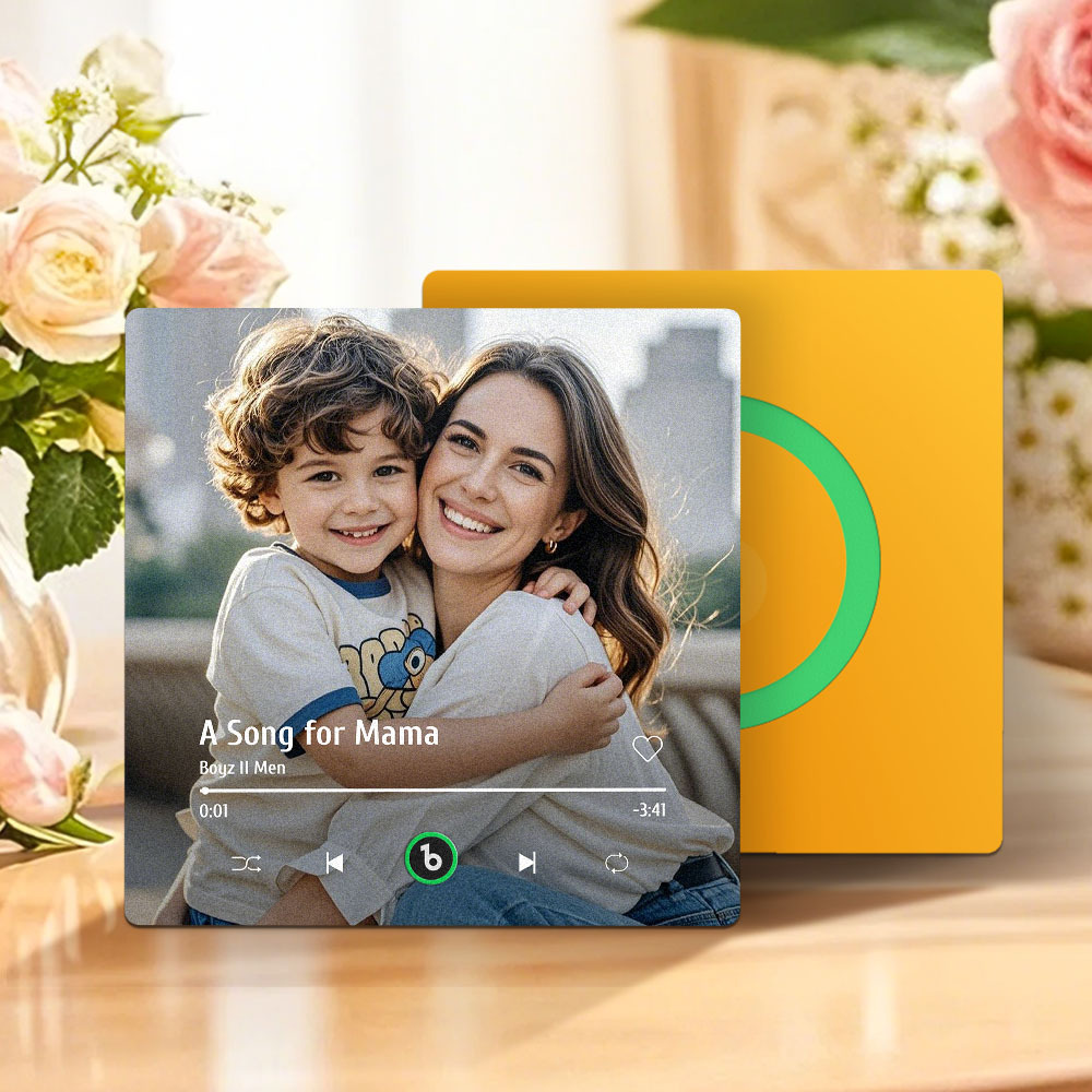Regalo Per La Festa Della Mamma, Magnete Per Frigorifero Musicale, Nuovo Adesivo Fotografico Da Parete Con Aggiornamento 4.0, Che Riproduce Musica Senza Telefono Cellulare, Stili Multipli, Regalo Per La Mamma - mymoonlampit
