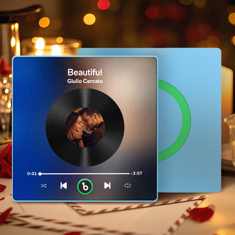 Magnete Da Frigorifero Musicale Personalizzato, Cornice Colorata, Album, Magnete Da Frigorifero Che Può Essere Riprodotto, Regalo Di San Valentino. - mymoonlampit