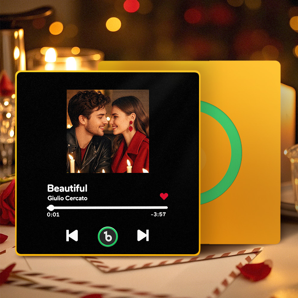 Magnete Da Frigorifero Musicale Personalizzato Con Cornice Colorata, Magnete Da Frigorifero Con Album Personalizzato Che Può Essere Riprodotto, Regali Di Anniversario Per San Valentino. - mymoonlampit