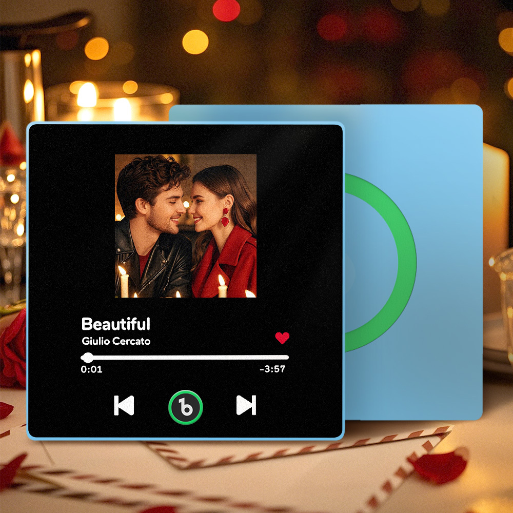 Magnete Da Frigorifero Musicale Personalizzato Con Cornice Colorata, Magnete Da Frigorifero Con Album Personalizzato Che Può Essere Riprodotto, Regali Di Anniversario Per San Valentino. - mymoonlampit