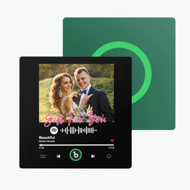 Adesivo Fotografico Personalizzato Con Magnete Per Frigorifero Con Musica, Adesivo Da Parete Musicale Che Riproduce Musica Senza Telefono Cellulare, Stili Multipli, Regali Per Coppie - mymoonlampit