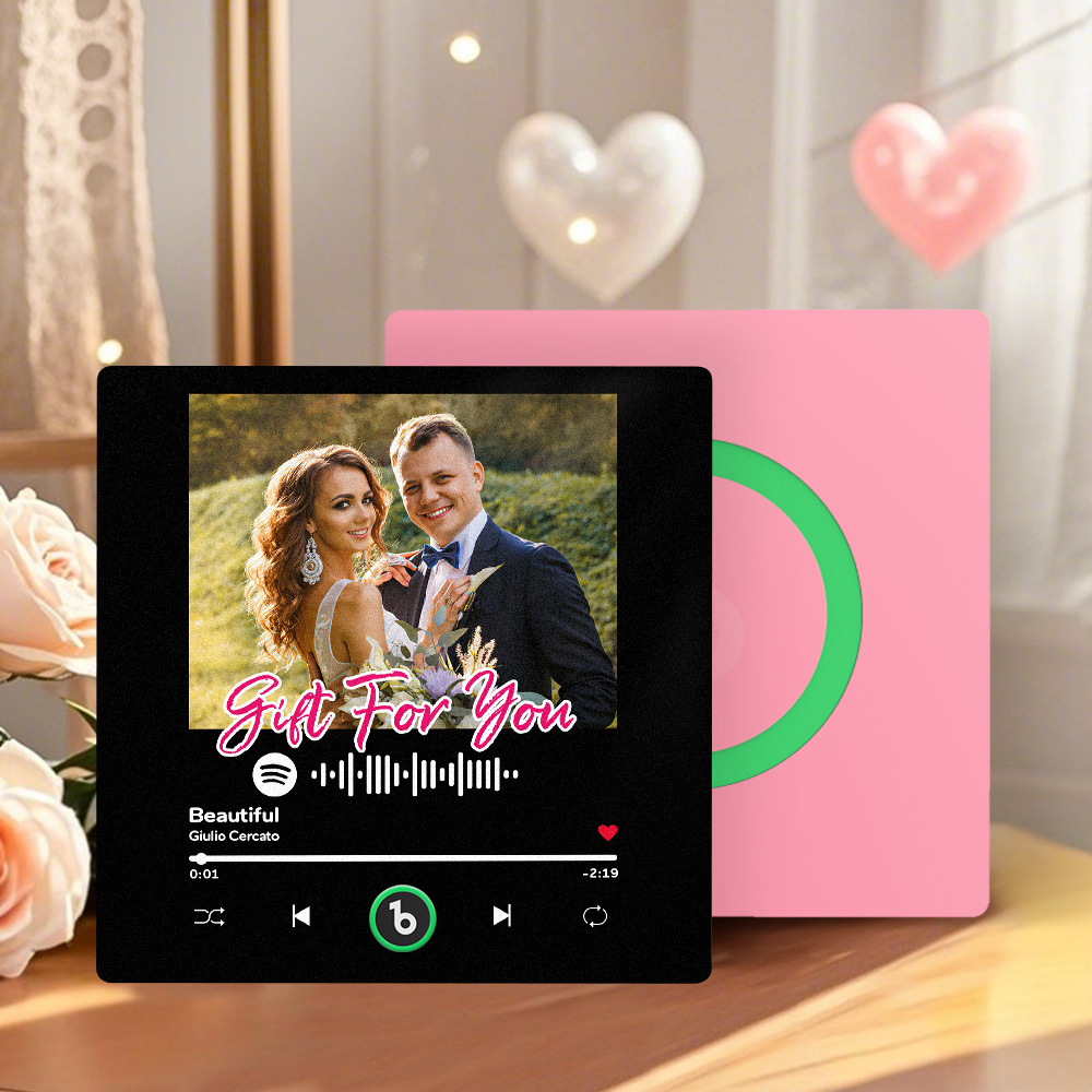 Adesivo Fotografico Personalizzato Con Magnete Per Frigorifero Con Musica, Adesivo Da Parete Musicale Che Riproduce Musica Senza Telefono Cellulare, Stili Multipli, Regali Per Coppie