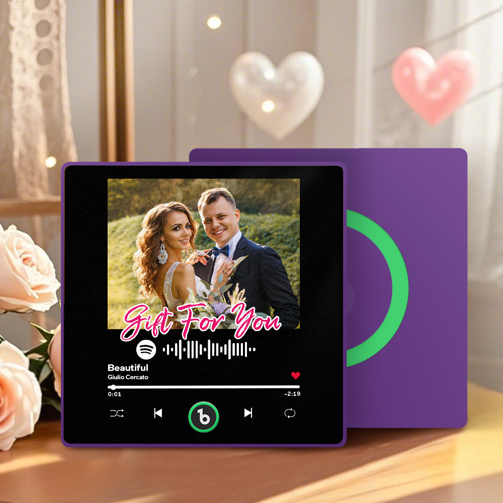Adesivo Fotografico Personalizzato Con Magnete Per Frigorifero Con Musica, Adesivo Da Parete Musicale Che Riproduce Musica Senza Telefono Cellulare, Stili Multipli, Regali Per Coppie