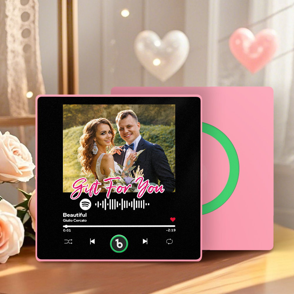 Adesivo Fotografico Personalizzato Con Magnete Per Frigorifero Con Musica, Adesivo Da Parete Musicale Che Riproduce Musica Senza Telefono Cellulare, Stili Multipli, Regali Per Coppie