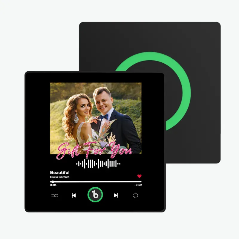 Adesivo Fotografico Personalizzato Con Magnete Per Frigorifero Con Musica, Adesivo Da Parete Musicale Che Riproduce Musica Senza Telefono Cellulare, Stili Multipli, Regali Per Coppie - mymoonlampit