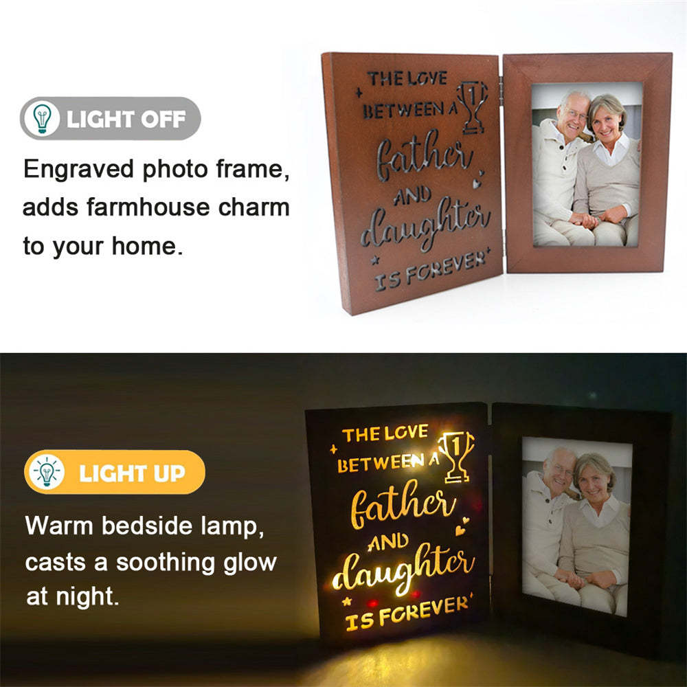 Cornice Per Foto Personalizzata Con Luci Regalo Per Papà E Mamma Amanti - mymoonlampit