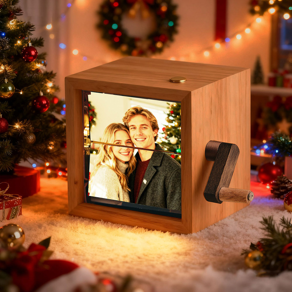 Macchina Per Animazione Con Fotogrammi Di Flipbook Musicali Personalizzati, Album Fotografico Meccanico A Manovella, Regalo Personalizzato Per Lei