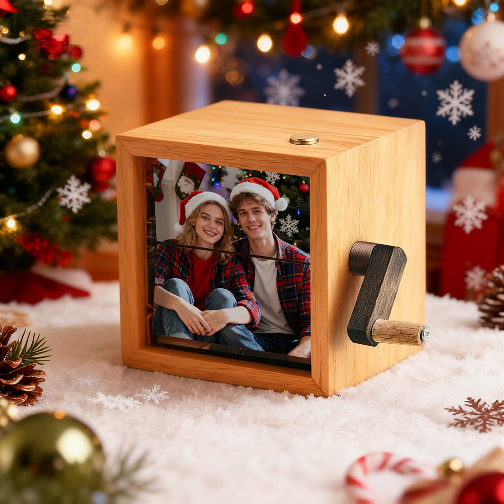 Macchina Per Animazione Con Fotogrammi Di Flipbook Musicali Personalizzati, Album Fotografico Meccanico A Manovella, Regalo Personalizzato Per Lei