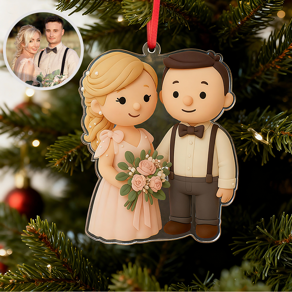 Ornamento Natalizio Personalizzato Con Effetti 3d, Decorazioni Personalizzate Con Volto E Nome Della Famiglia, Regali Di Natale Per Gli Amanti E Per La Famiglia