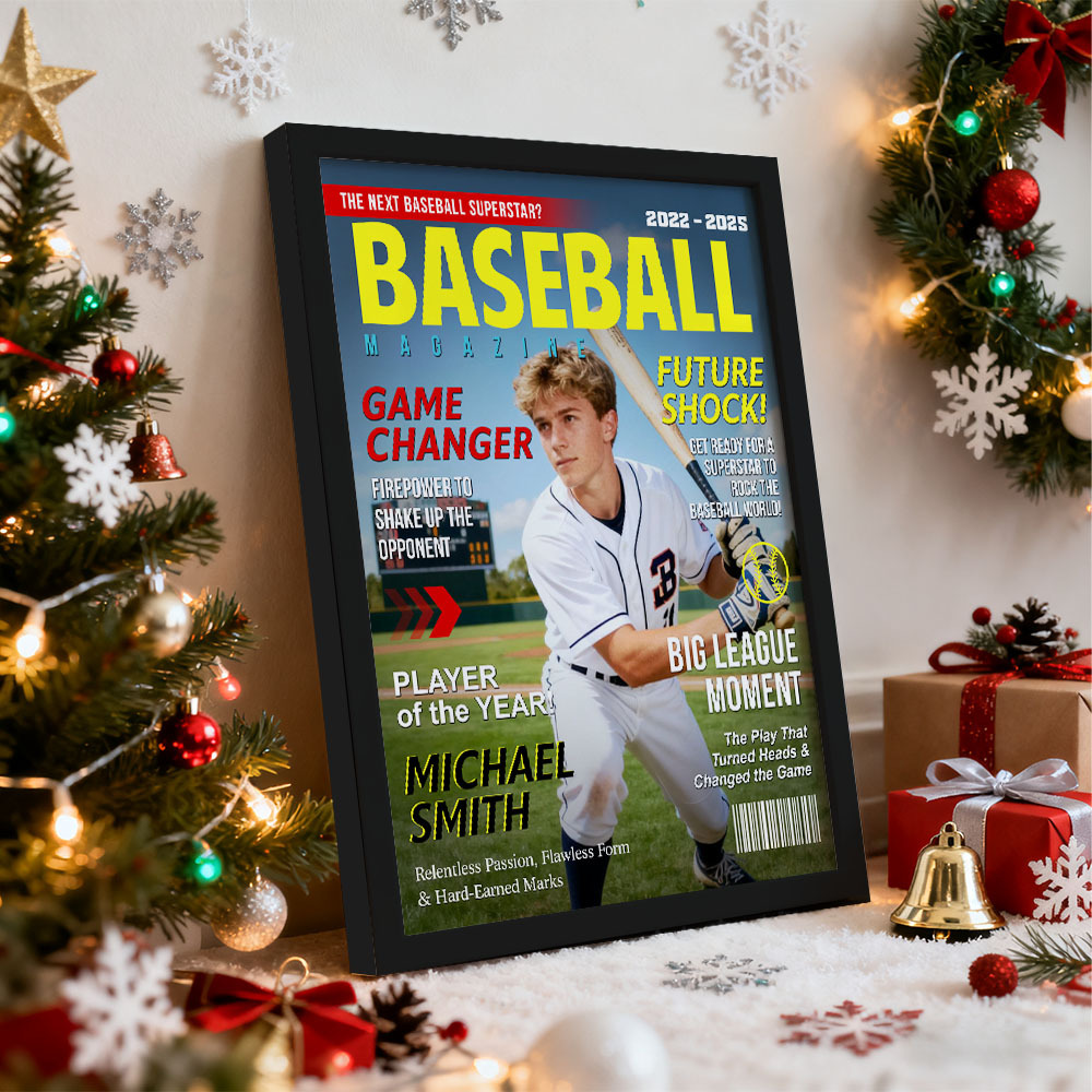 Copertina Personalizzata In Tela Per Rivista Di Baseball, Regalo Di Laurea Per Giocatore Di Baseball - mymoonlampit