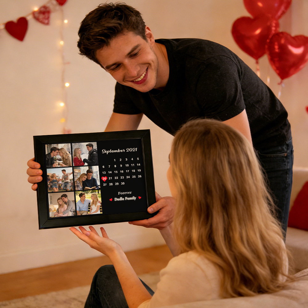 Cornice Per Collage Di Foto E Date Personalizzata Per San Valentino, Regalo Per Compleanni E Anniversari - mymoonlampit