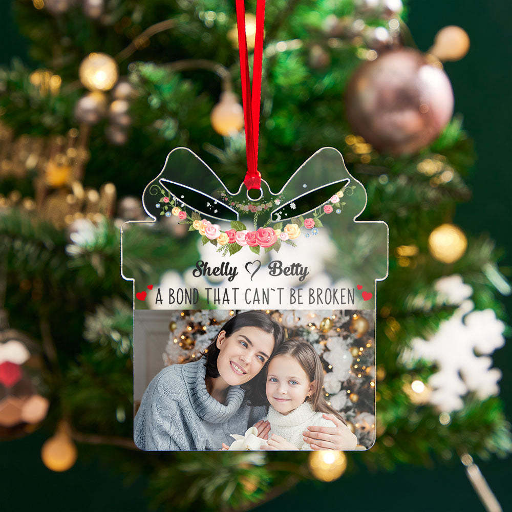 Ornamento In Acrilico Con Foto Personalizzata Regalo Di Natale Per La Famiglia - fotolampadaluna